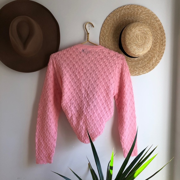 True Vintage pink cardigan sweater jumper - Picture 6 of 10